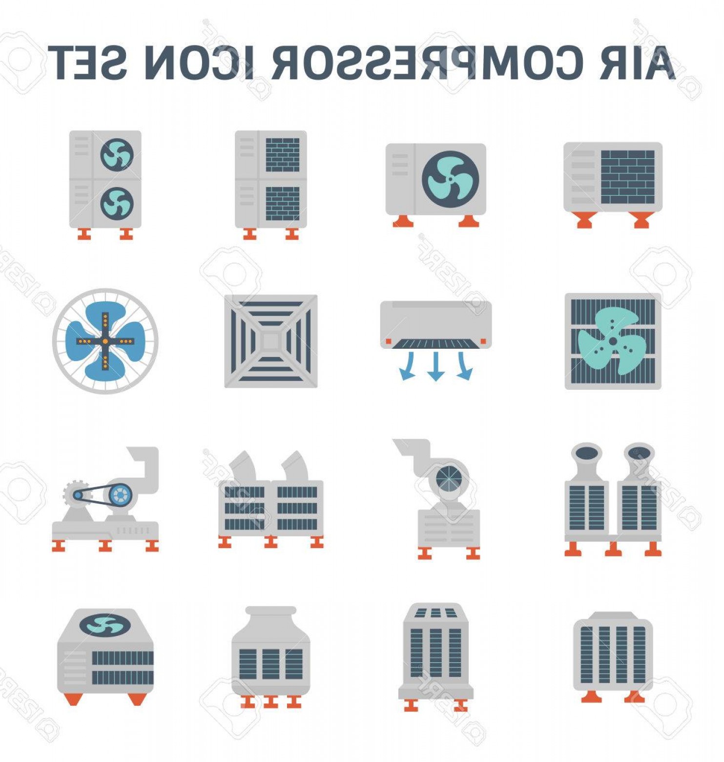 1483x1560 Photostock Vector Air Conditioner And Air Compressor Vector Icon