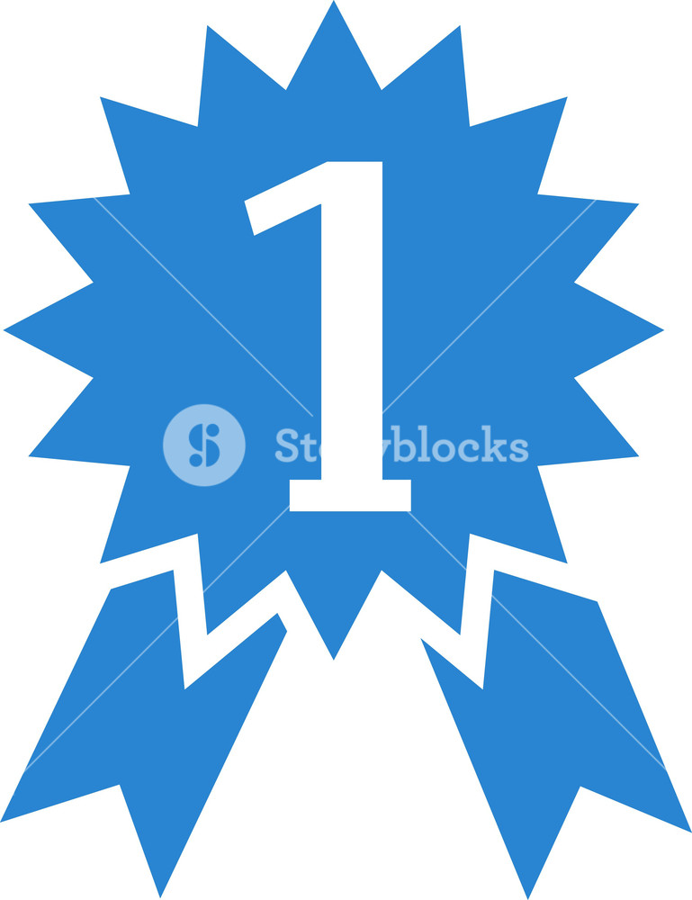 769x1000 Number One Ribbon Simplicity Icon Royalty Free Stock Image