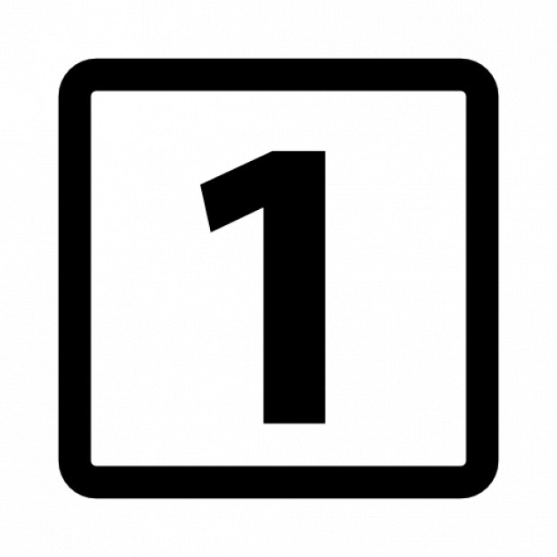 626x626 Number One In A Rounded Square Icons Free Download