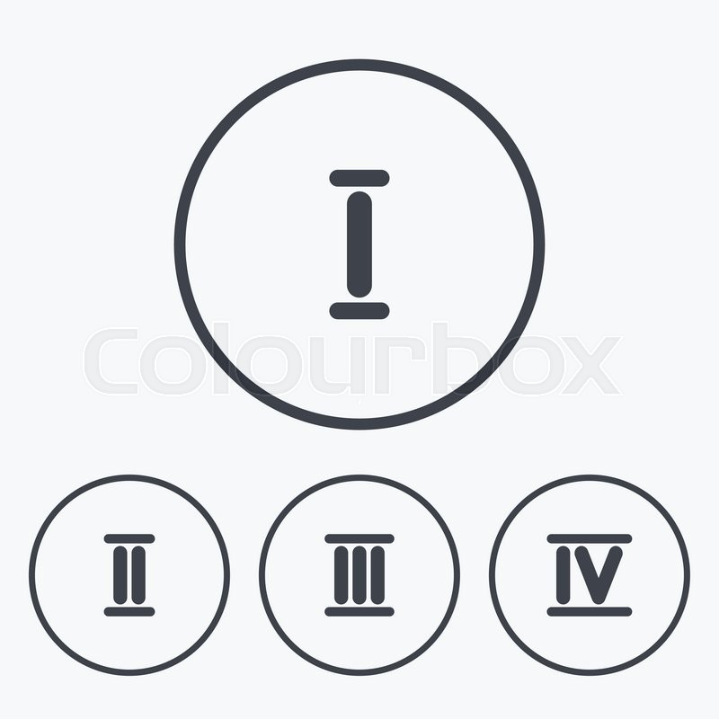 800x800 Roman Numeral Icons And Stock Vector Colourbox