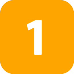 256x256 Free Orange Number Filled Icon