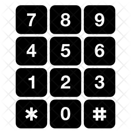 256x256 Number Pad Icon Of Glyph Style