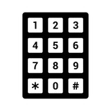 160x160 Number Pad Or Numeric Telephone Keypad Line Art Vector Icon