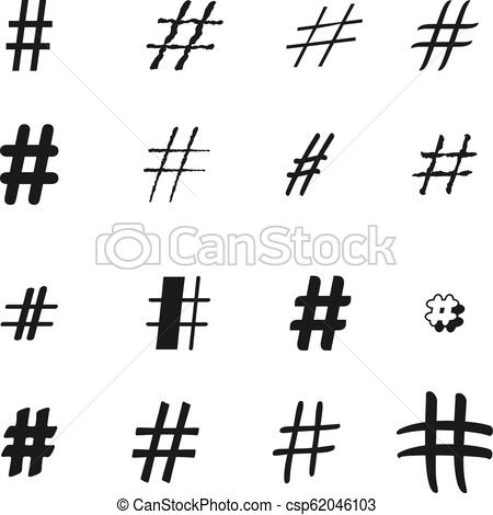 450x470 Hashtag Signs Number Sign, Hash Sign Collection Of Black