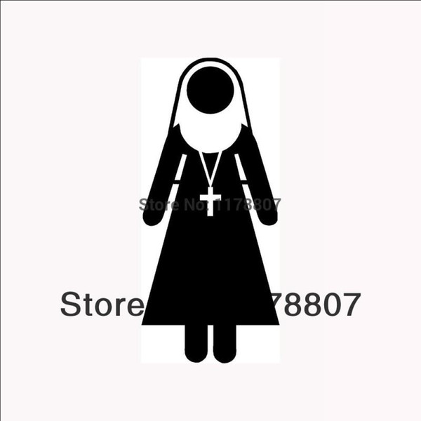 600x600 Hotmeini Wholesale Nun Icon Sticker Church For Car Truck