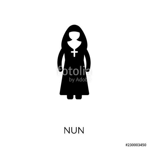 500x500 Nun Icon Nun Symbol Design From Professions Collection Stock