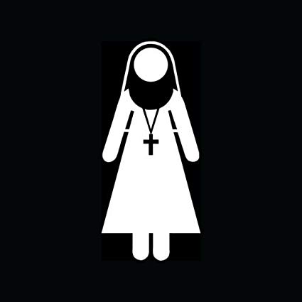 425x425 Nun Icon Sticker Church Vinyl Decal Vow Poverty
