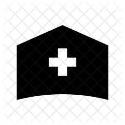 256x256 Nurse Hat Icon Of Glyph Style
