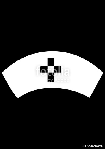 354x500 Medical Nurse Hat Icon Vector Stock Image And Royalty Free Vector