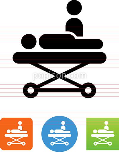 Hospital Patient With Nurse Icon 400x513 Hospital Patient With Nurse Icon