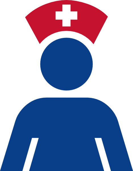 Red And Blue Nurse Icon Clip Art 468x599 Red And Blue Nurse Icon Clip Art
