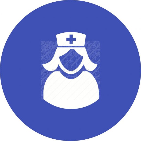 Nurse Flat Round Icon 600x600 Nurse Flat Round Icon