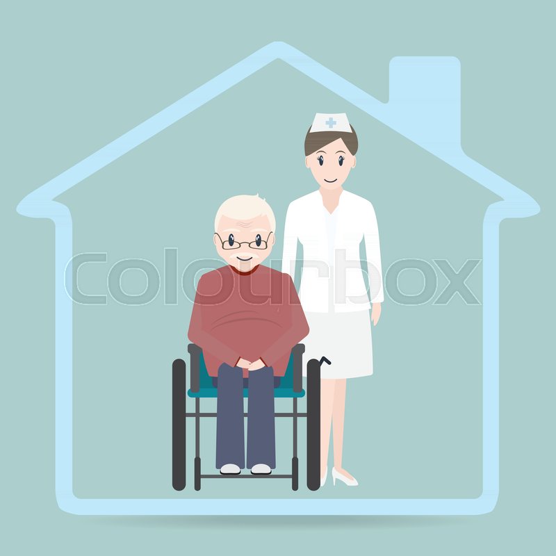 800x800 Nursing Home Sign Icon, Nurse And Stock Vector Colourbox