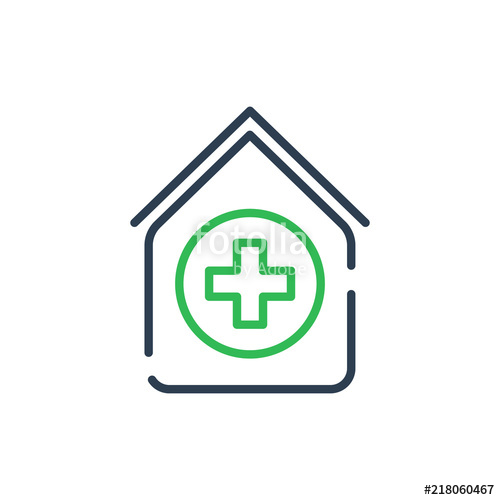 500x500 Line Art Icon Vector Nursing Home Stock Image And Royalty Free