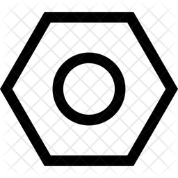 256x256 Nut Icon Of Line Style