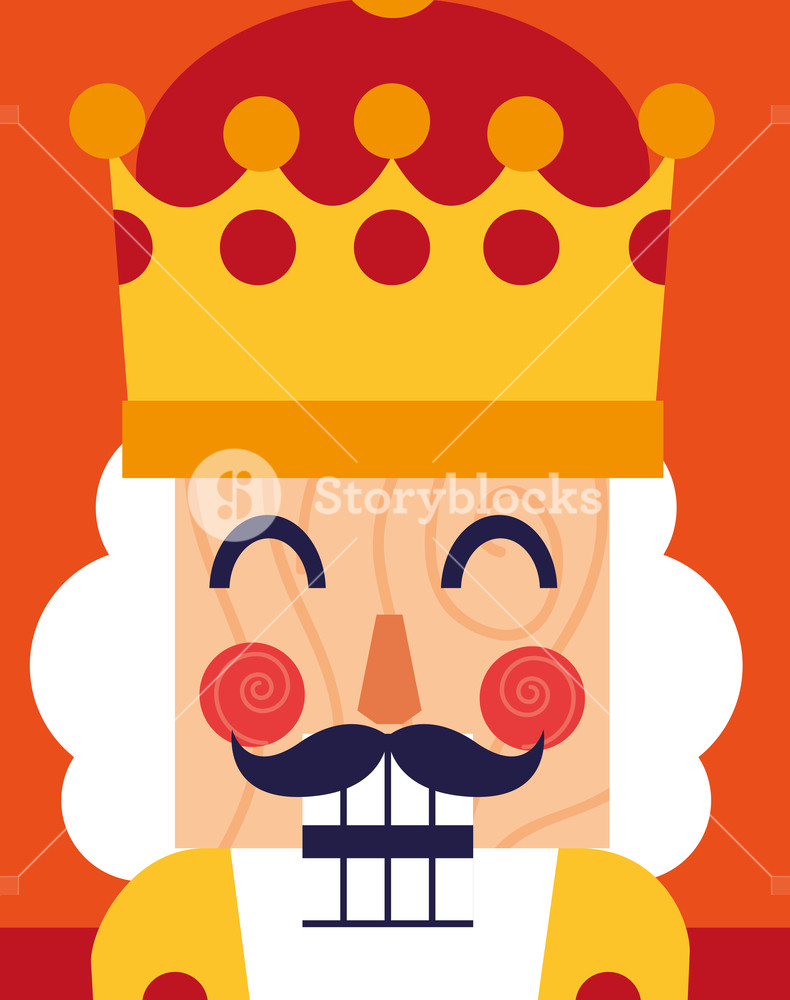 790x1000 Face Of Nutcracker King Toy Icon Vector Illustration Design