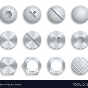 300x300 Photostock Vector Steel Nut Vector Icon Isolated On White