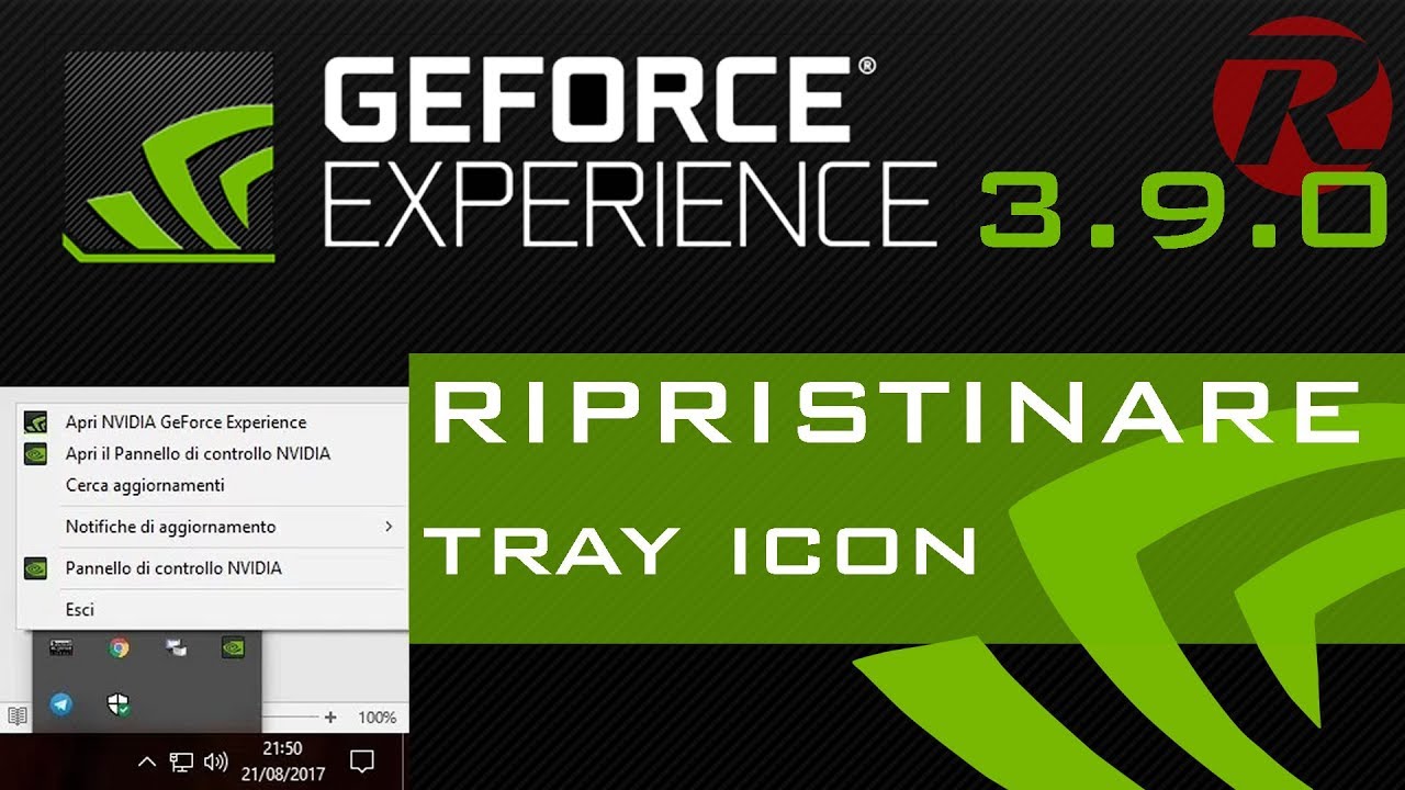 1280x720 Come Ripristinare La Tray Icon Del Geforce Experience Di Nvidia