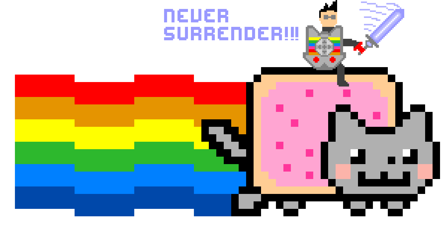 1495x791 Never Surrender Bit Kane And Nyan Cat!