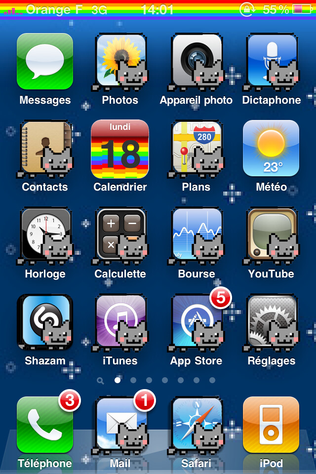 640x960 Iphone Theme Nyan Cat Apps Icons Of Nyancat Theme
