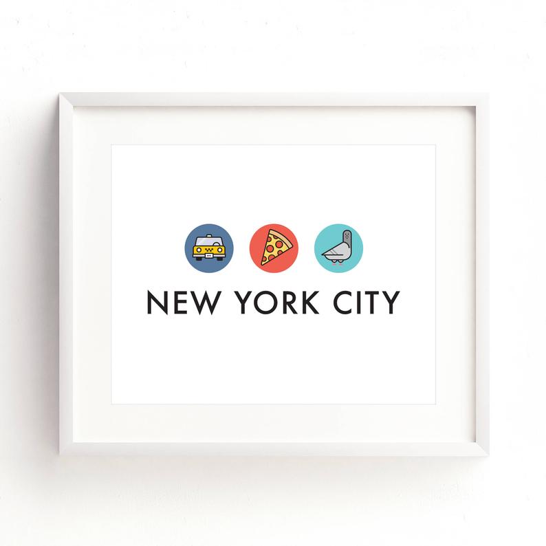 Nyc Icons Empire State Building World Trade Center Etsy 794x794 Nyc Icons Empire State Building World Trade Center Etsy