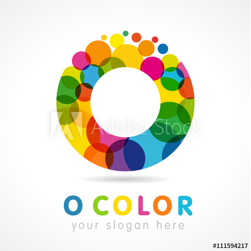 500x500 Colored O Logo Letter O Business Colorful Logo Vector Template