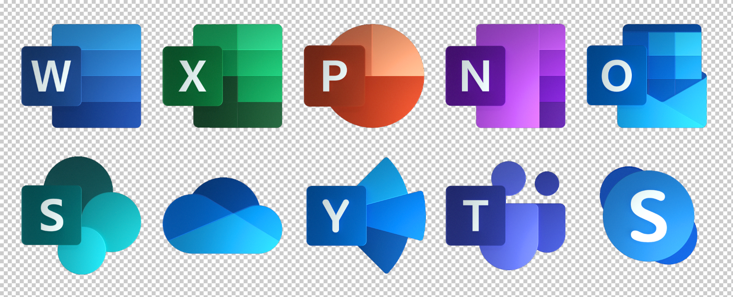733x297 High Quality Office Icons