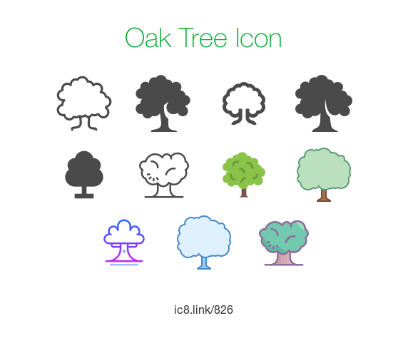 572x495 Oak Tree Icon