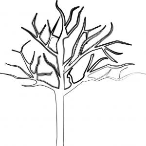300x300 Silhouette Bare Oak Tree Icon Vector Hoodamathrun