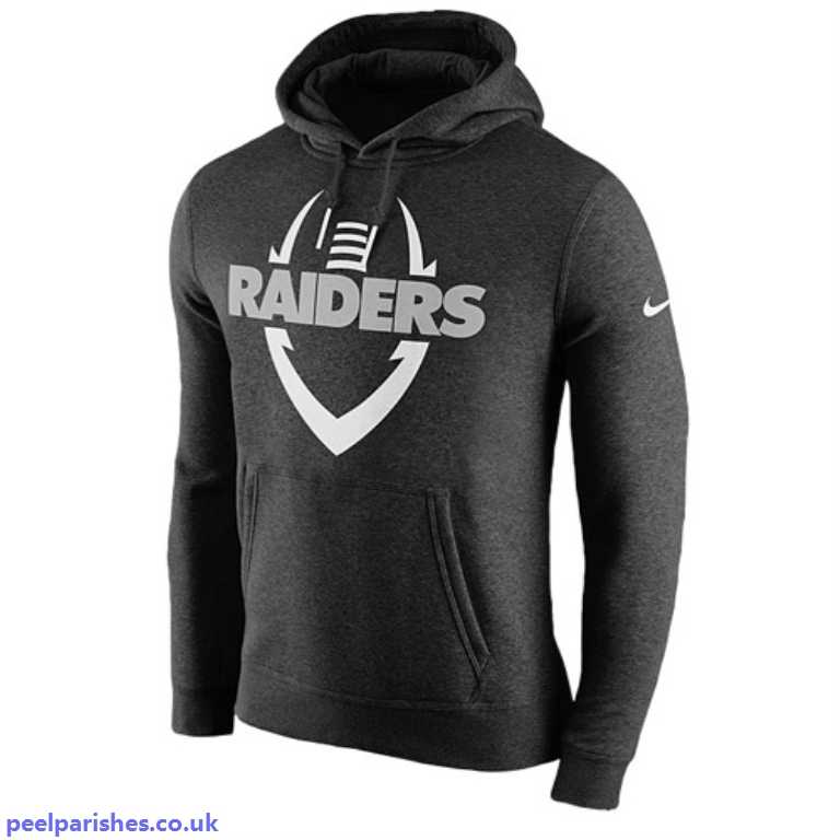 768x768 Clothing Men's Nike Oakland Raiders Black Football Hoodie Nfl Icon