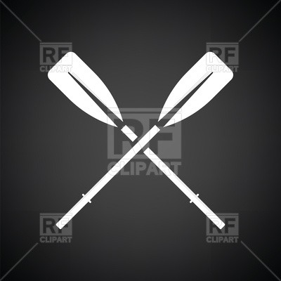 400x400 Icon Of Boat Oars On Black Background Vector Image Of Icons