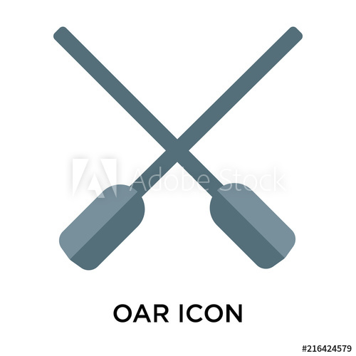 500x500 Oar Icon Vector Sign And Symbol Isolated On White Background, Oar