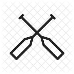 256x256 Oars Icon Of Line Style