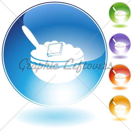 500x500 Oatmeal Crystal Icon Gl Stock Images