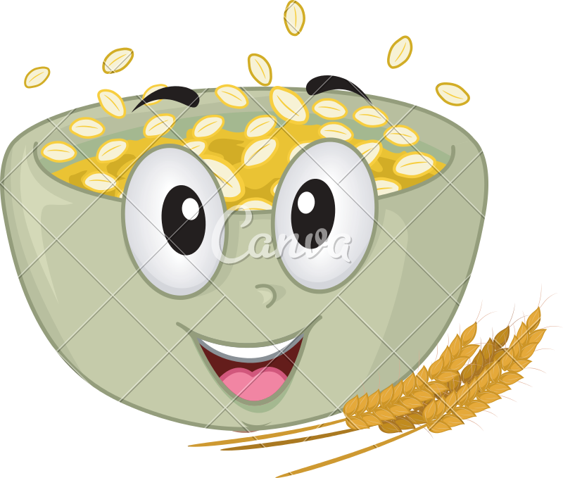 800x679 Oatmeal Mascot Vector Icon Illustration