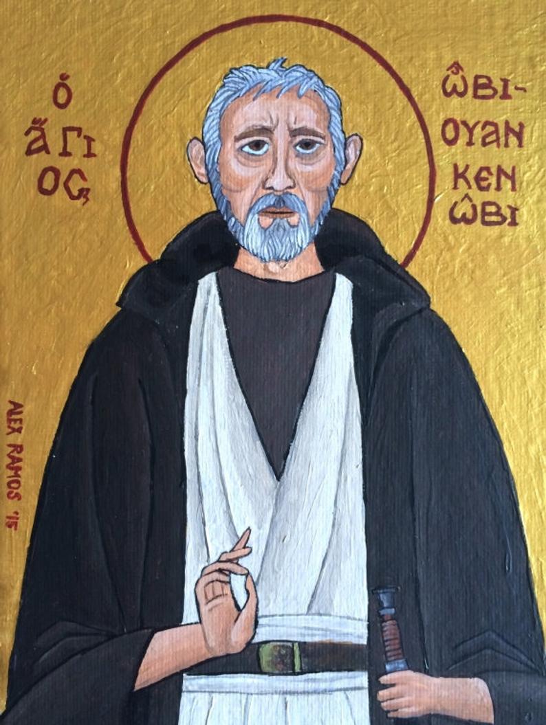 794x1055 Saint Obi Wan Kenobi Icon Painting Etsy