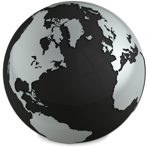 Black World Icon 512x512 Black World Icon
