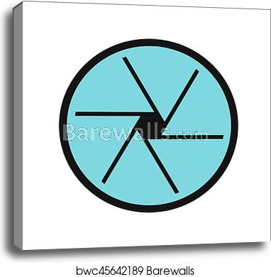 382x390 Big Objective Icon, Flat Style, Canvas Print Barewalls Posters