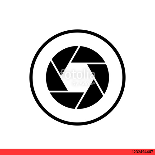 500x500 Camera Objective Icon, Focus Symbol Vector Illustration Stock