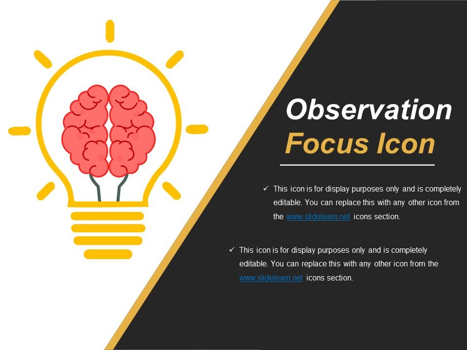 960x720 Observation Focus Icon Ppt Images Powerpoint Presentation Slides