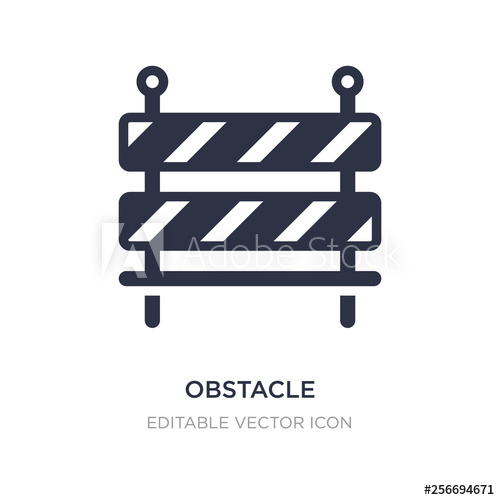 500x500 Obstacle Icon On White Background Simple Element Illustration