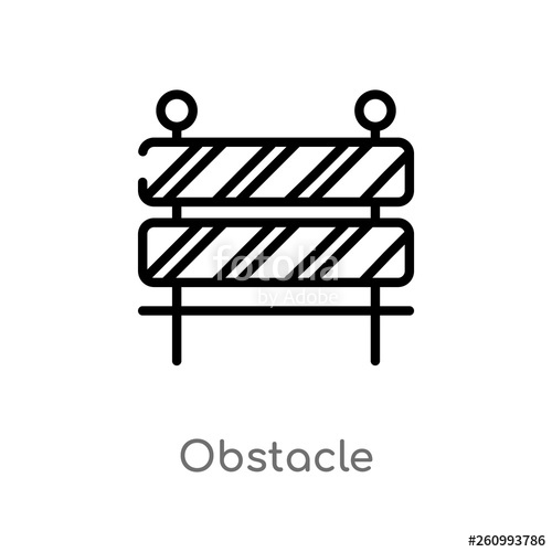 500x500 Outline Obstacle Vector Icon Isolated Black Simple Line Element