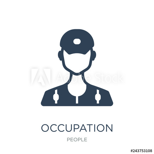 500x500 Occupation Icon Vector On White Background, Occupation Trendy Fi