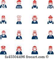 179x194 Free Art Print Of Occupation Icons Vector Illustration