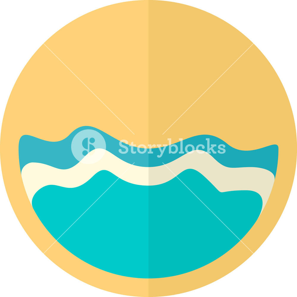 1000x1000 Funky Ocean Icon Royalty Free Stock Image