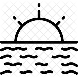 256x256 Ocean Icon Of Line Style
