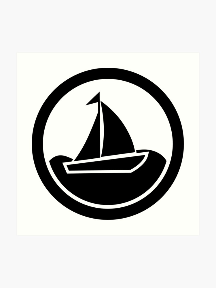 750x1000 Sailboat Minimalist Ocean Icon Art Print