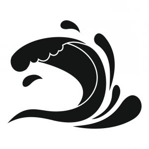 300x300 Black And White Ocean Wave Vector Soidergi
