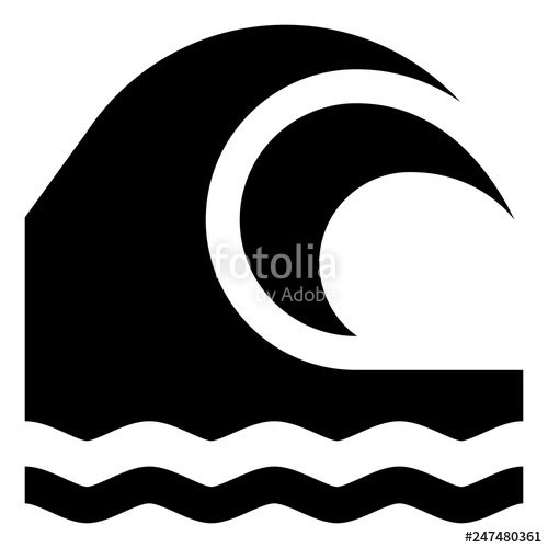 500x500 Ocean Wave Vector Icon Stock Image And Royalty Free Vector