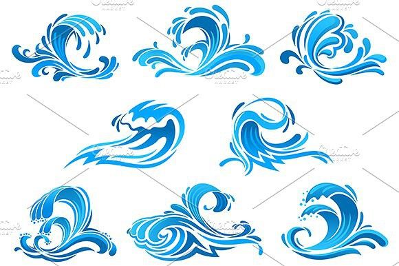 580x386 Sea And Ocean Waves Icons Weather Design In Waves Icon